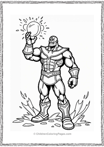 Thanos With The Power Stone Free PDF Printable