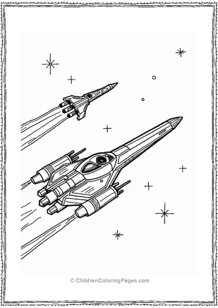 The Mandalorian Space Battle Scene Free PDF Printable