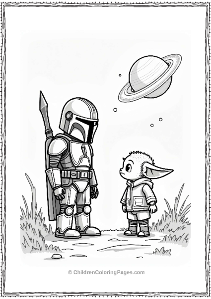 The Mandalorian The Child With Robot Companion Free PDF Printable