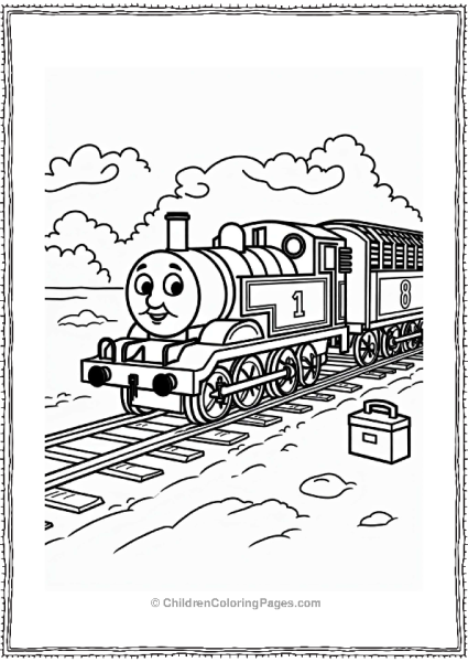 Thomas And Friends Thomas The Tram Engine With Rails And Toolbox Free PDF Printable