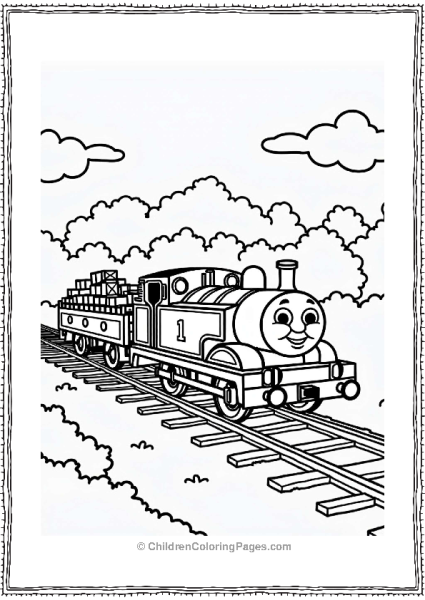 Thomas And Friends Thomas With Building Blocks Free PDF Printable