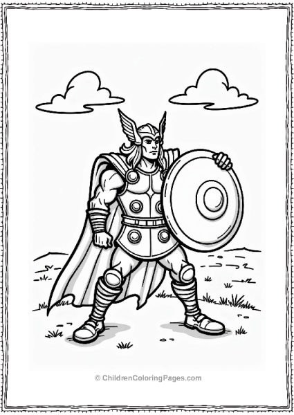 Thor Training With A Shield Free PDF Printable