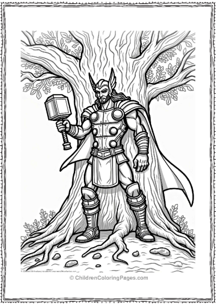 Thor With Earth Elements Free PDF Printable