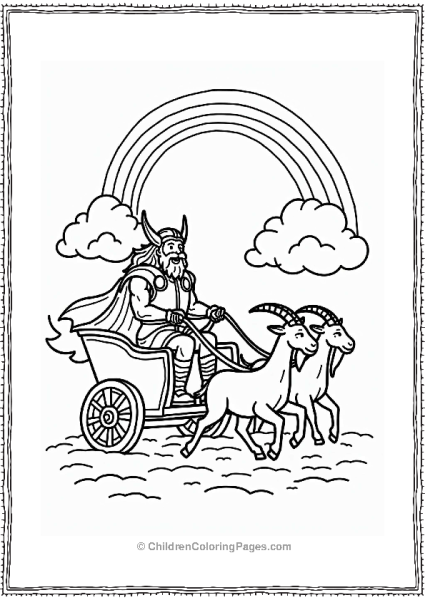 Thors Chariot In A Colorful Sky Free PDF Printable