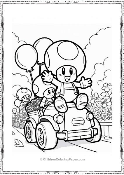 Toad At The Colorful Parade Free PDF Printable