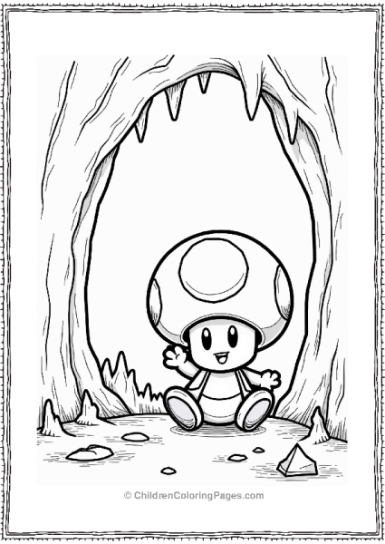 Toad Exploring A Cave Free PDF Printable