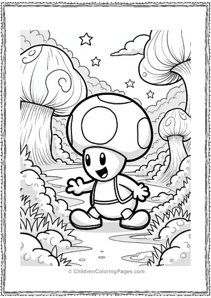 Toad Exploring A Whimsical Maze Free PDF Printable