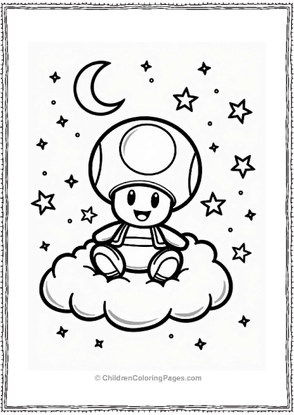 Toad Floating On A Cloud Free PDF Printable