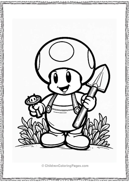 Toad Gardening With Tools Free PDF Printable