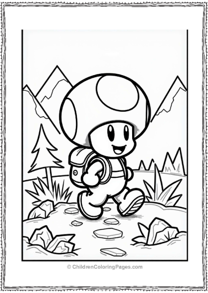 Toad Hiking In The Mountains Free PDF Printable