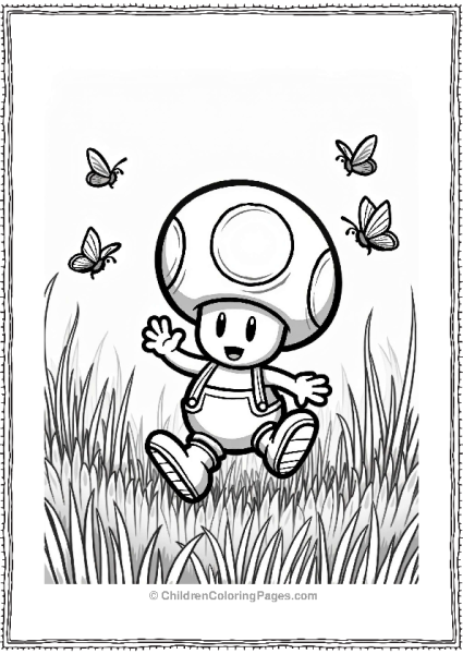 Toad Hopping In A Grass Field Free PDF Printable