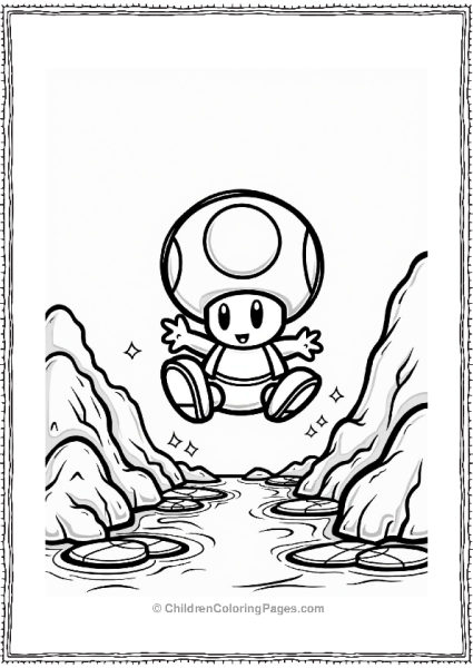 Toad Jumping Over A Stream In A Maze Free PDF Printable