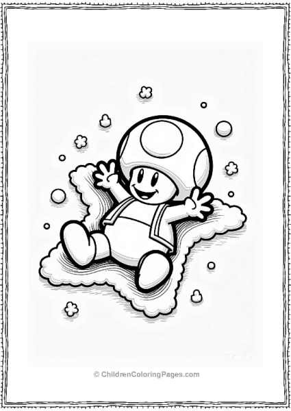 Toad Making Snow Angels In The Snow Free PDF Printable