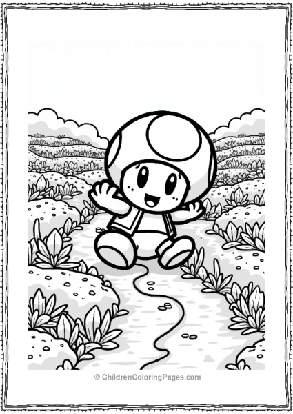 Toad Navigating A Flower Maze Free PDF Printable