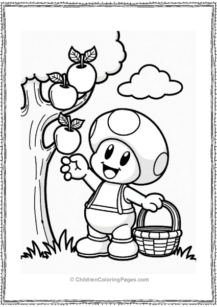 Toad Picking Apples Free PDF Printable