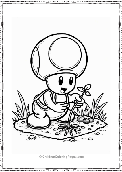 Toad Planting Seeds In A Garden Free PDF Printable