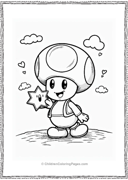 Toad Rescuing A Shining Star Free PDF Printable