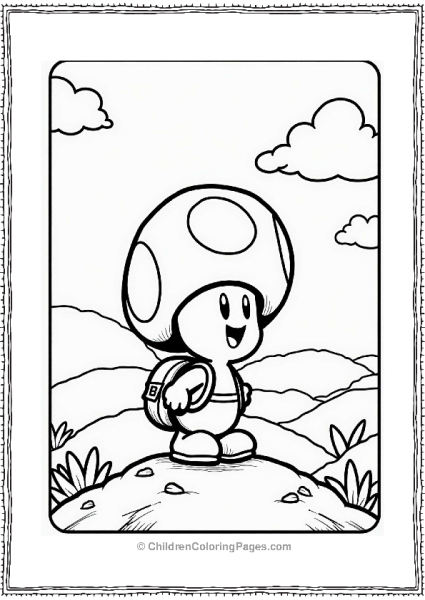 Toad The Adventurer On A Hilltop Free PDF Printable