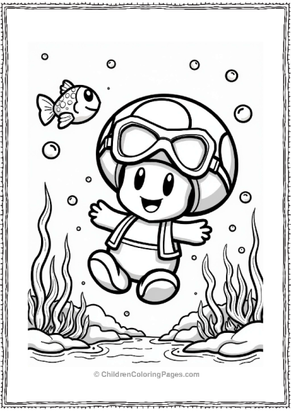 Toad The Adventurer Underwater Free PDF Printable