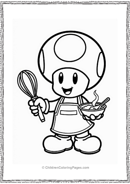 Toad The Chef With Kitchen Utensils Free PDF Printable