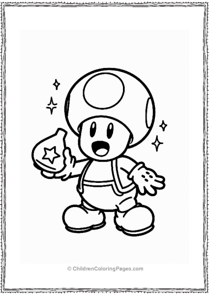 Toad With A Power Up Free PDF Printable