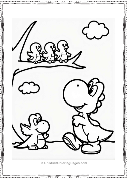 Yoshi And The Family Of Birds Free PDF Printable