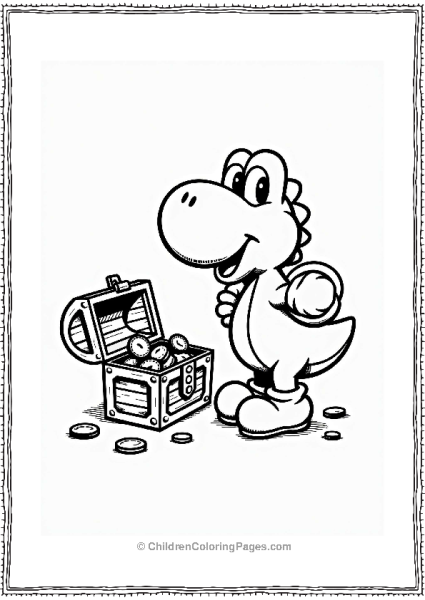 Yoshi And The Treasure Chest Free PDF Printable