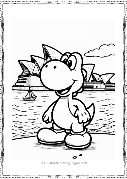 Yoshi At The Sydney Opera House Free PDF Printable