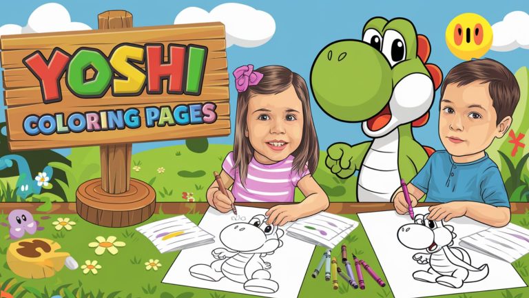 Yoshi Coloring Pages