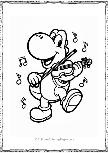 Yoshi Dancing With A Violin Free PDF Printable