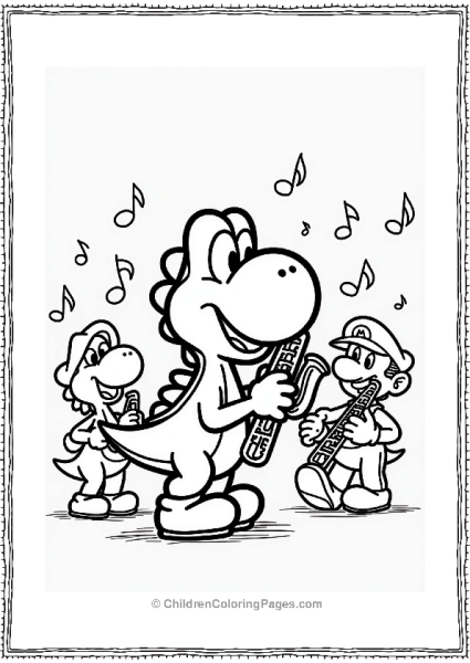 Yoshi In A Jazz Band Free PDF Printable