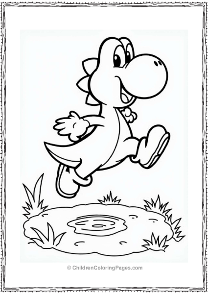 Yoshi Jumping Over Pits Free PDF Printable