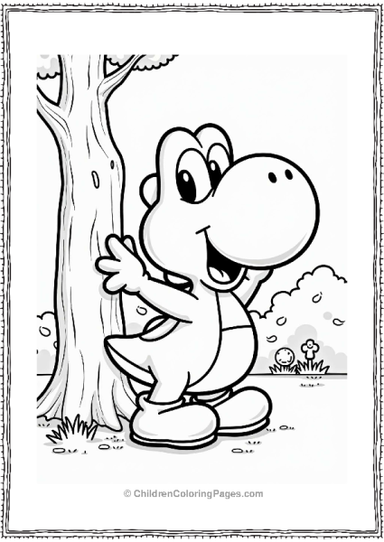 Yoshi Playing Hide And Seek Free PDF Printable