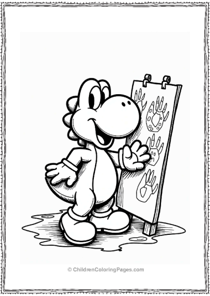 Yoshis Joyful Finger Painting Free PDF Printable