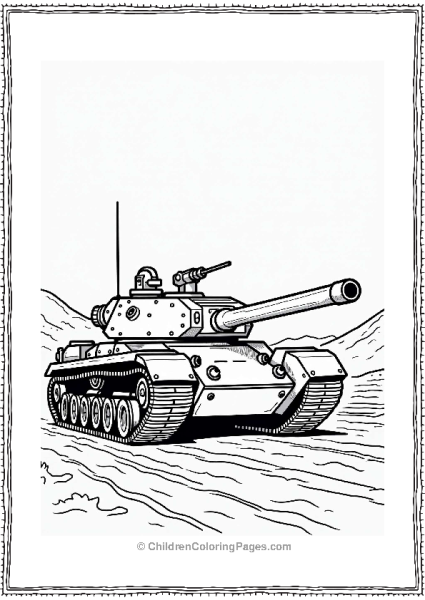 Advanced Combat Tank On Battlefield Free PDF Printable