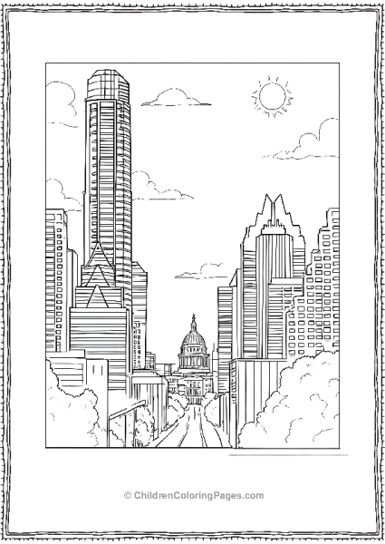 Austin Texas Skyline Tall Building Free PDF Printable