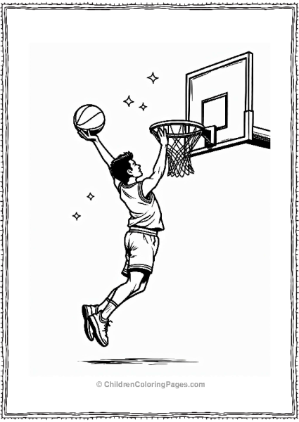 Basketball Player Shooting In The Olympics Free PDF Printable