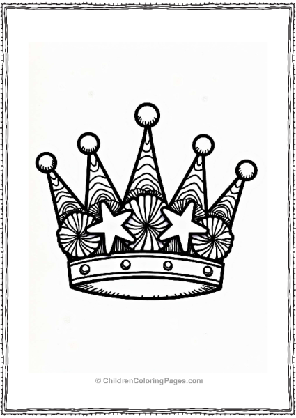 Beach Shell Crown For Coloring Free PDF Printable