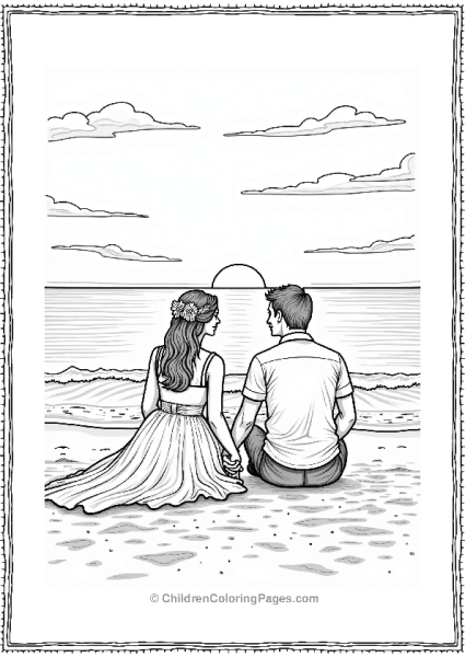 Beach Wedding At Sunset Free PDF Printable