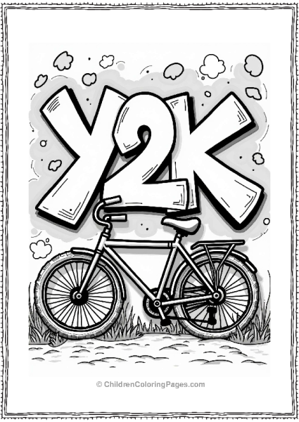 Bicycle Against Y2K Graffiti Free PDF Printable