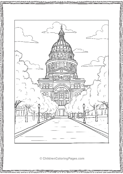 Black And White Line Art Of The Texas Free PDF Printable