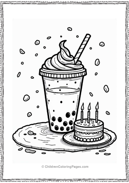 Boba Tea At A Birthday Party Free PDF Printable