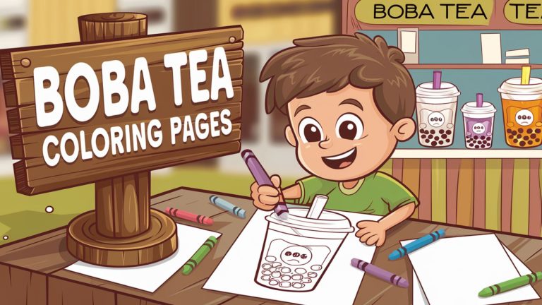 Boba Tea Coloring Pages