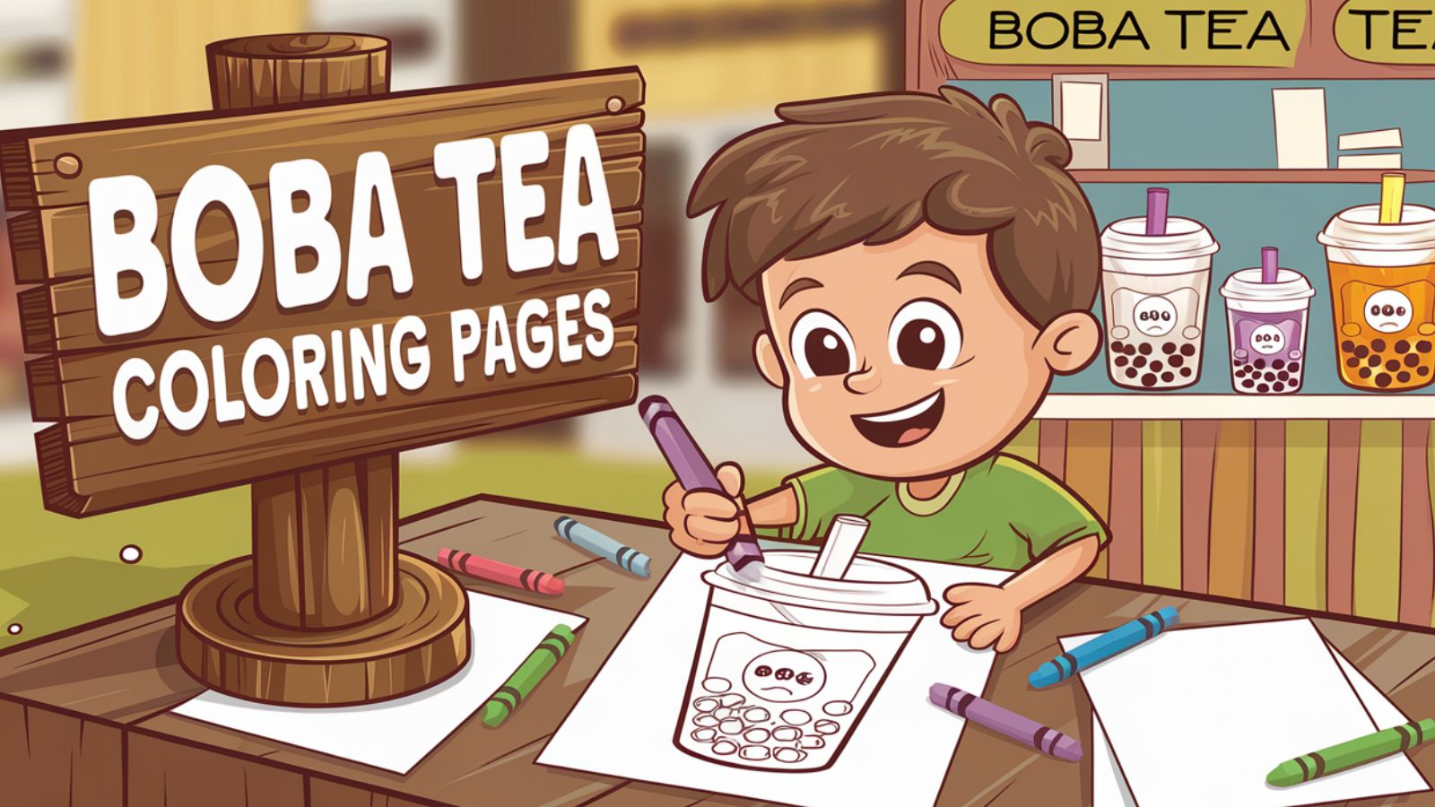 Boba Tea Coloring Pages – Free PDF Printables ☕🥤🌈