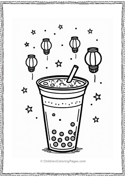 Boba Tea Lantern Festival Free PDF Printable