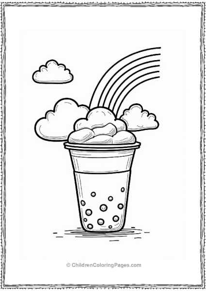 Boba Tea On A Cloudy Day Free PDF Printable