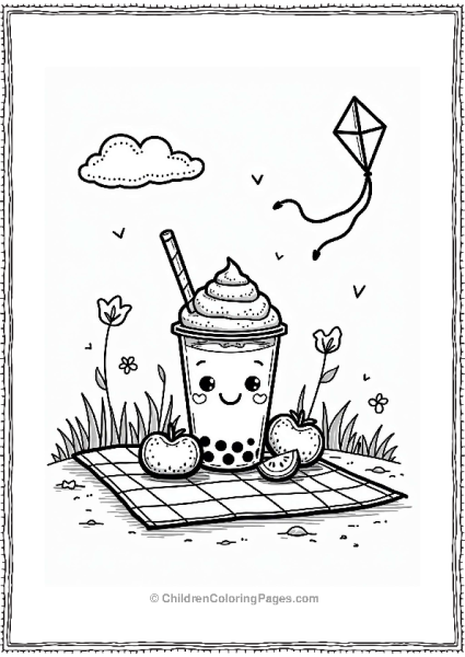 Boba Tea Picnic Party Free PDF Printable
