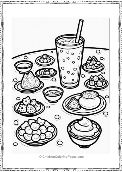 Boba Tea Toppings Display Free PDF Printable