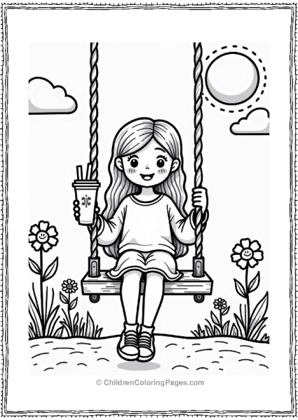 Boba Tea With A Swinging Friend Free PDF Printable