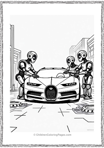 Bugatti In A Robot Factory Free PDF Printable